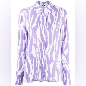 MSGM Tiger Print Blouse